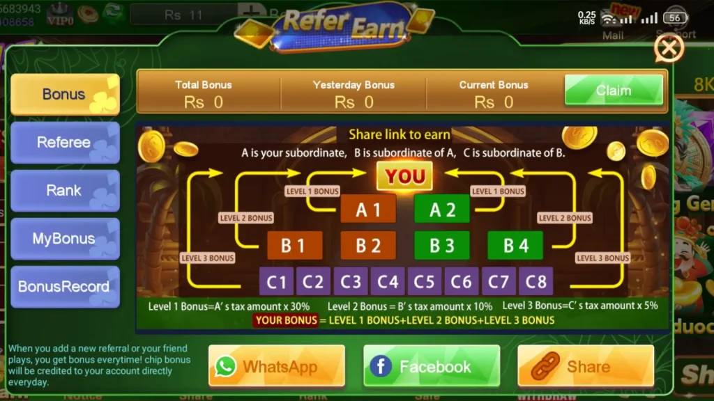 Bonuses on the 3 Patti Crown